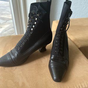 Witch, Steampunk, Vintage,  Black Lace Booties  American Eagle